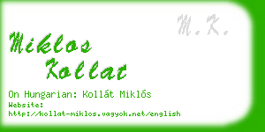 miklos kollat business card